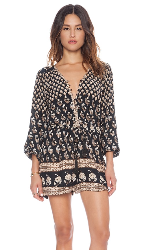 Spell & The Gypsy Collective Bohemian Royale Playsuit in Charcoal | REVOLVE