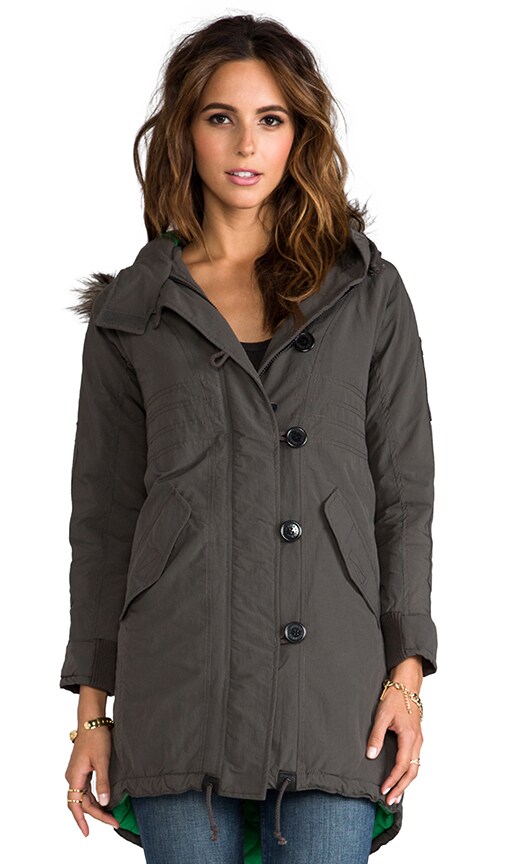 Spiewak Norwich Parka with Faux Fur Trim in Noreaster Grey