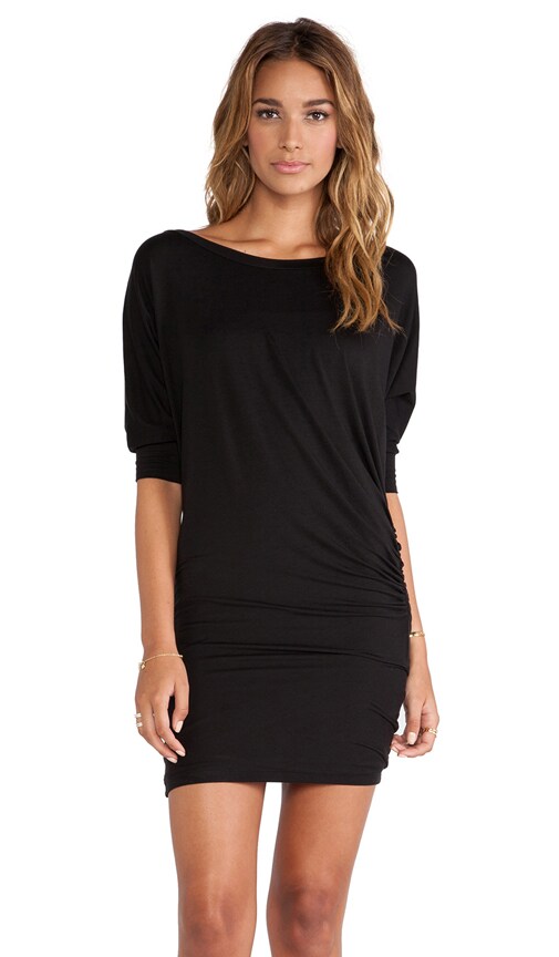 Shirred 3/4 Slv Dress
