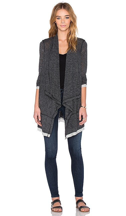 Melange Drape Cardigan