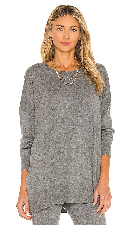 Splendid Clara Sweater in Mid Heather 