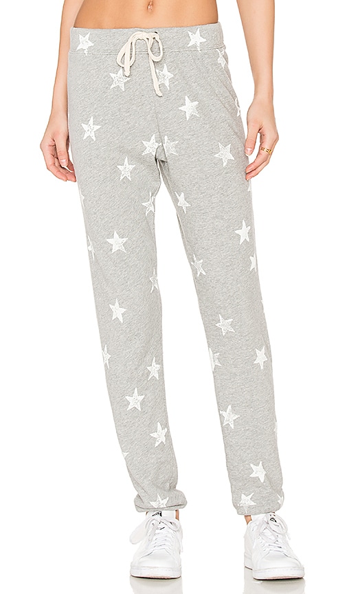 grey sweatpants with stars