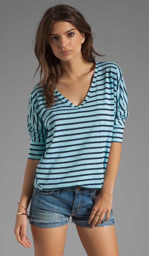 Miami Stripe V Neck