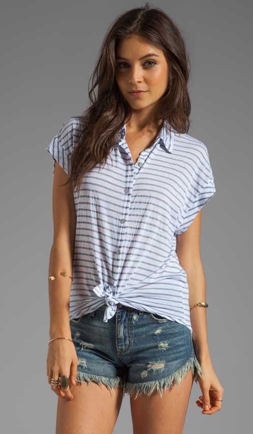 Marseille Chambray Stripe Button Up