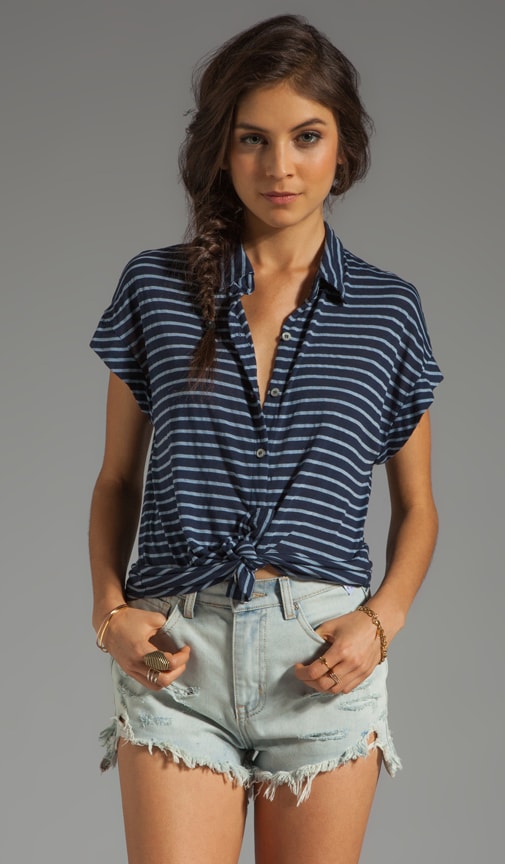 Marseille Chambray Stripe Button Up