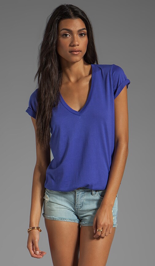 Very Light Jersey V Neck Top