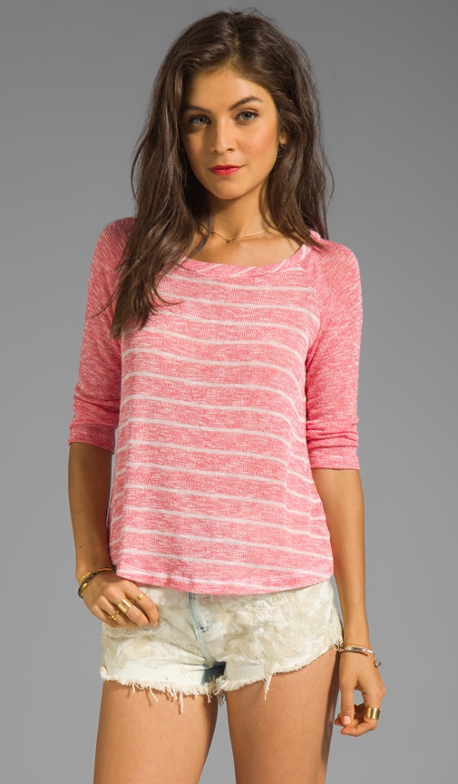 Caspian Striped Loose Knit Top