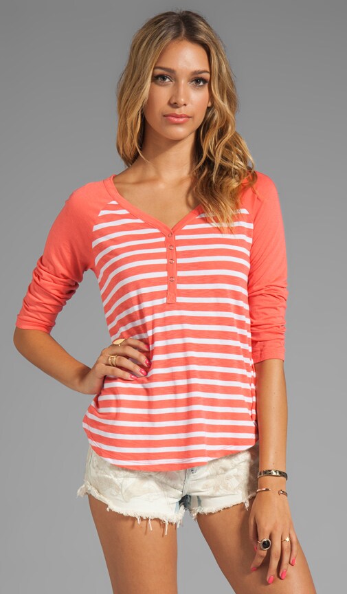 Mediterranean Stripe Henley Top