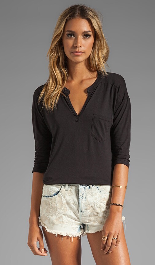 Long Sleeve Jersey Pocket Blouse