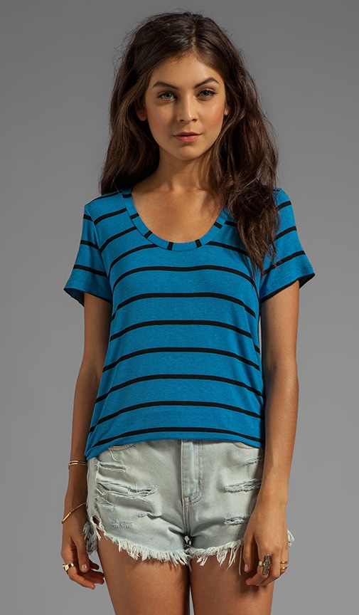 Brooklyn Striped Drapy Lux Short Sleeve