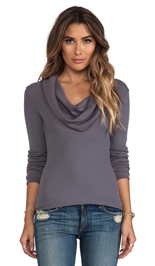 splendid cowl neck thermal