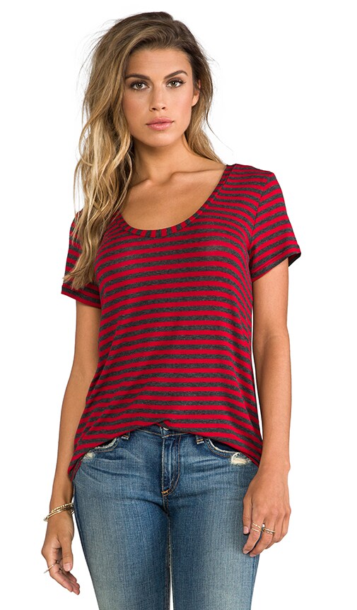 Striped Drapey Lux Tee