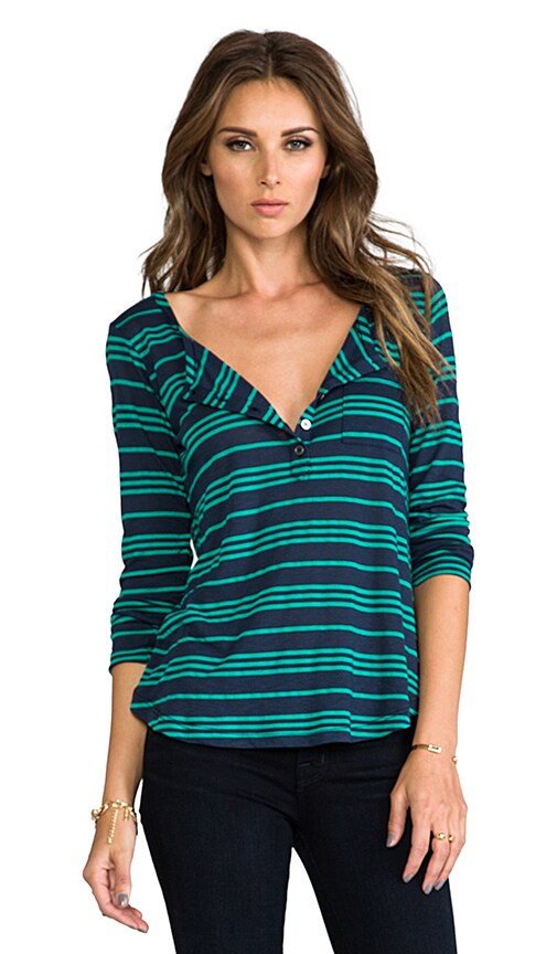Stockholm Stripe Henley Tee