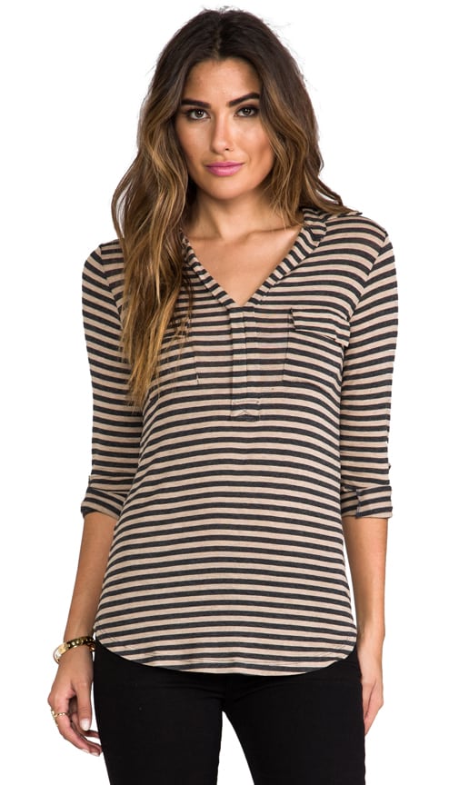 Striped Drapey Lux Shirting Top
