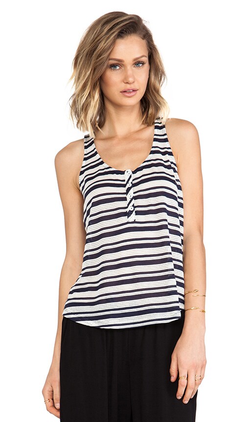 Marina Eyelet Stripe Tank