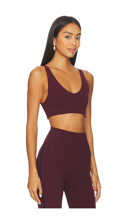 Splits59 Airweight Scoop Back Bra In Dark Cherry In Burgundy