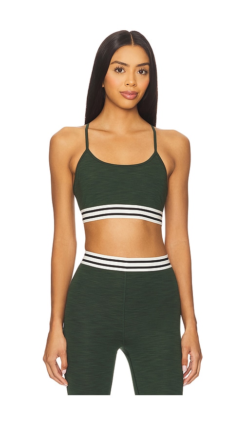 Cali Active Rib Sports Bra in Dark Green. - size XS (also in L, M, S, XL)