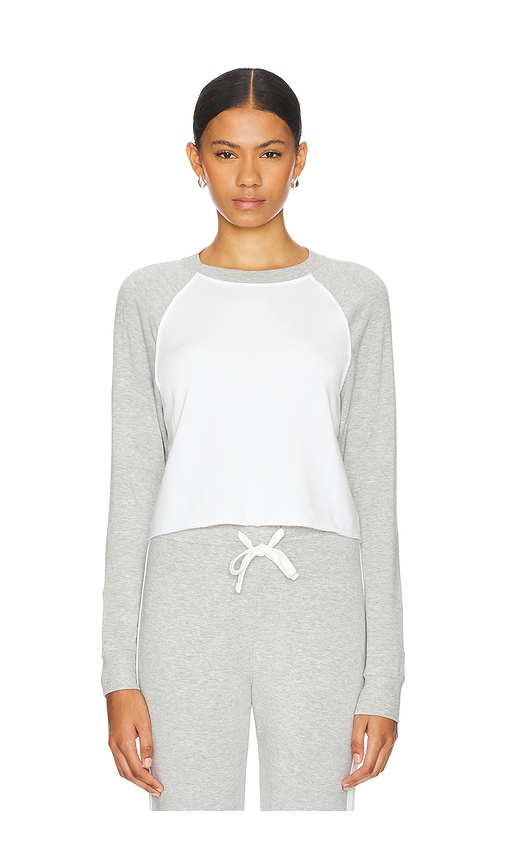 Shop Splits59 Warm Up Cropped Sweatshirt In Light Grey