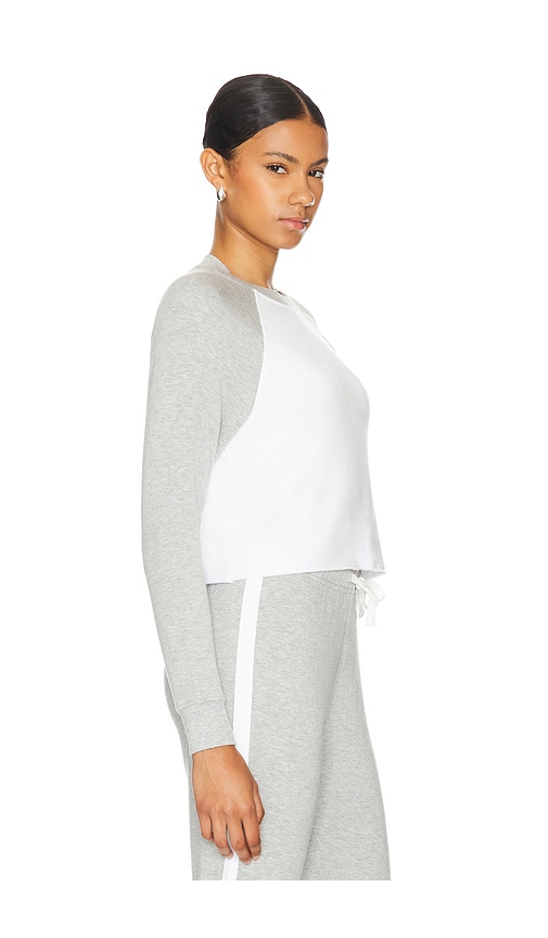 Shop Splits59 Warm Up Cropped Sweatshirt In Light Grey