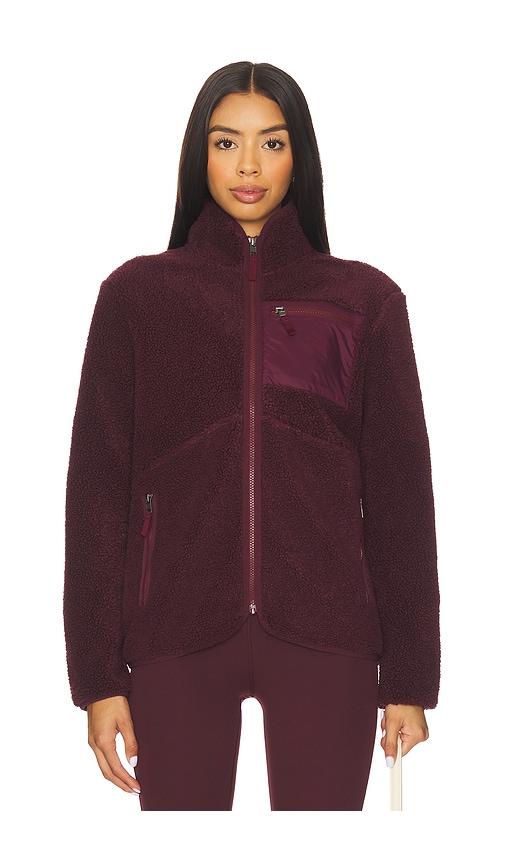 Splits59 Harris Sherpa Jacket Dark Cherry In Purple