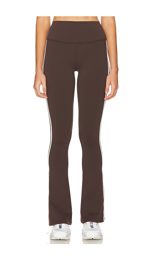 Shop Splits59 Raquel High Waist Supplex Flare 30 Legging In Dark Chocolate & White