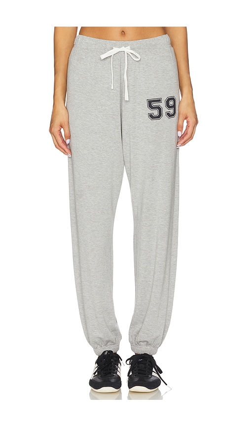 Splits59 Andie Oversized Fleece Varsity 59 Sweatpants Heather Grey In Gray