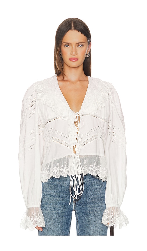 Scarlett Poppies Rosalia Top In White