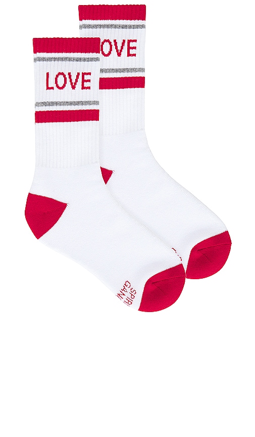 Spiritual Gangster Love Crew Sock in White