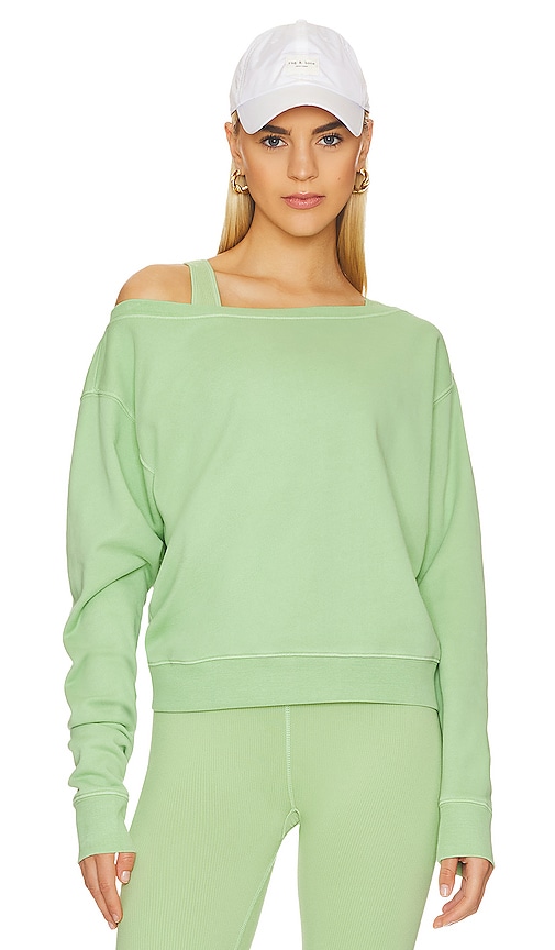 Spiritual Gangster Vida Off Shoulder Sweater in Mojito | REVOLVE