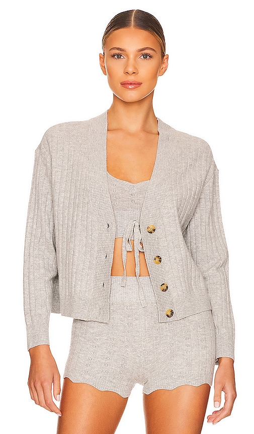 Spiritual Gangster Hudson Cardigan in Heather Ash | REVOLVE