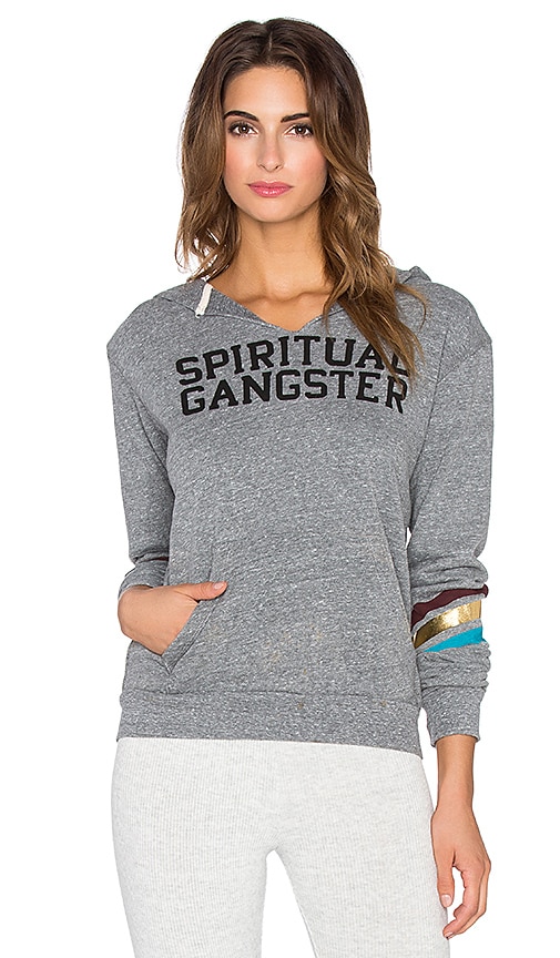 spiritual gangster varsity sweatshirt