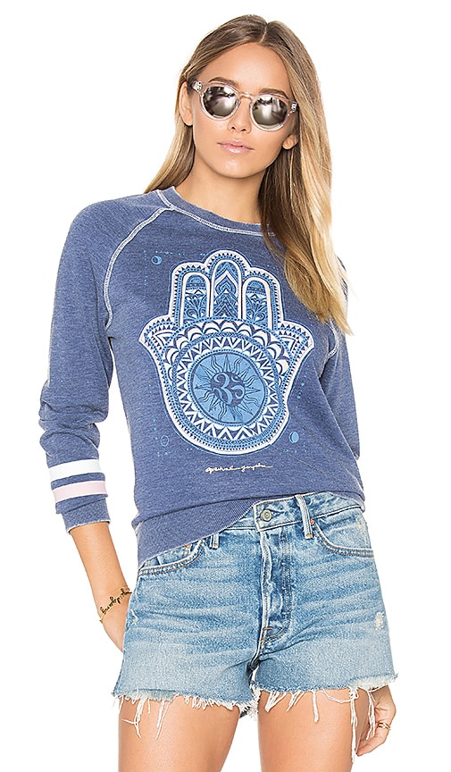 Spiritual Gangster Dreamer Hamsa Sweatshirt in Twilight | REVOLVE