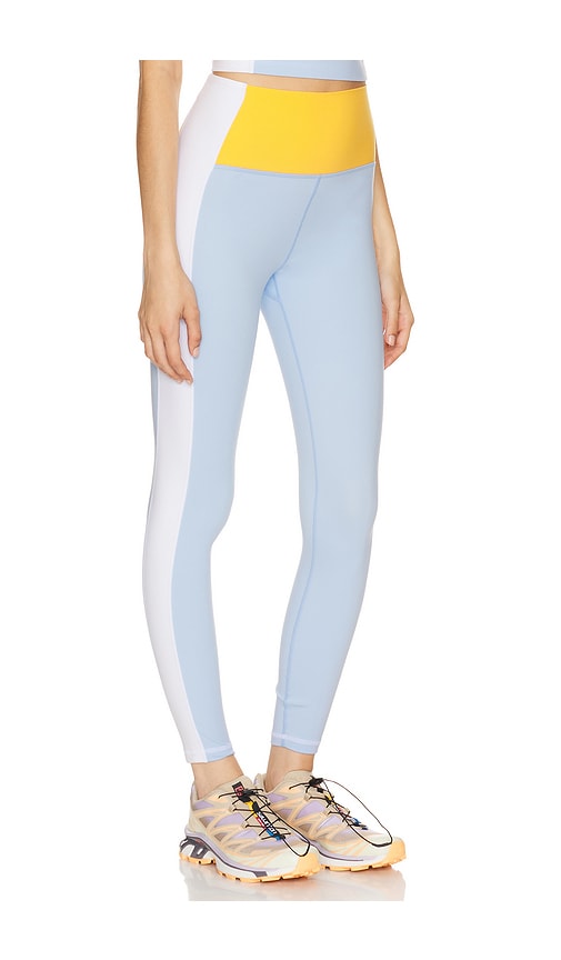 Shop Spiritual Gangster Cora Color Block 7/8 Legging In Baby Blue