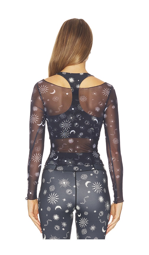  Spiritual Gangster Top Manga Larga Solstice Olivia En Color Negro Talla L  (también En M, S, Xl, Xs). 
