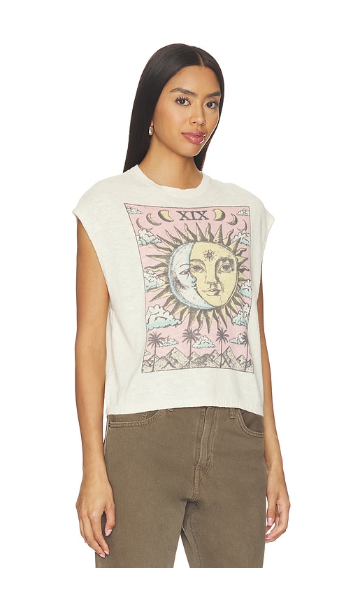  Spiritual Gangster Top Sin Mangas Power Of Sun Shore En Color Crema Talla L  (también En M, S, Xl, Xs). 