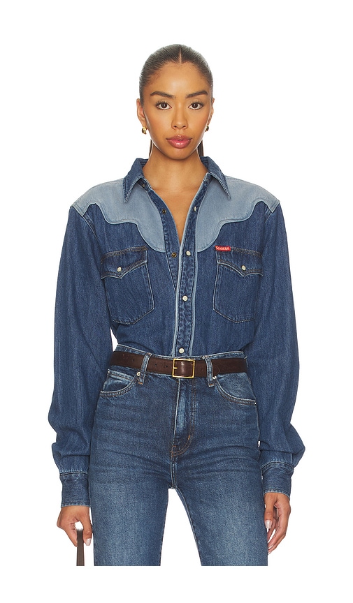 Sendero Provisions Co. CHEMISE EN JEAN SUNDANCE en Blue. Taille M. Also en XL/1X.