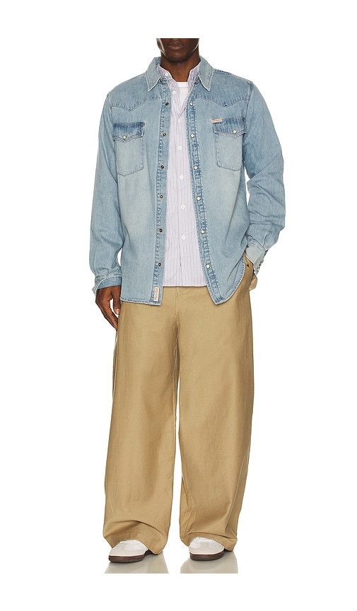  Sendero Provisions Co. Hemd The Wyatt In Blue. Größe M. Also In L. 
