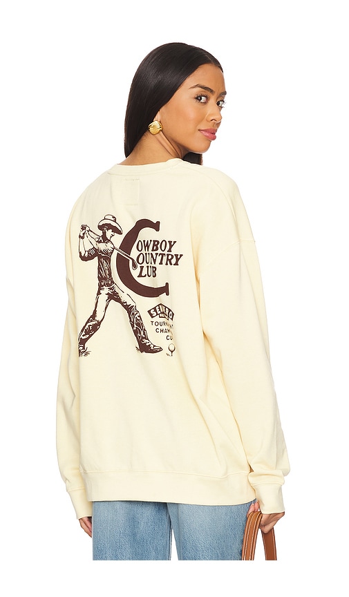 Shop Sendero Provisions Co. Cowboy Country Club Crewneck In Cream