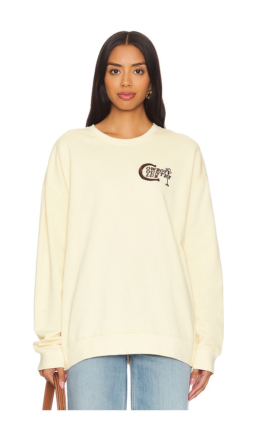 Shop Sendero Provisions Co. Cowboy Country Club Crewneck In Cream