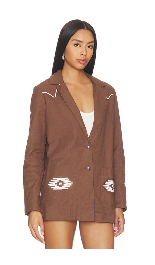  Sendero Provisions Co. Blazer Relajado The Eleanor Western En Color Marrón Talla L  (también En M, S, Xs). 