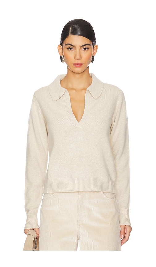 Sprwmn Henley Sweater In Oyster