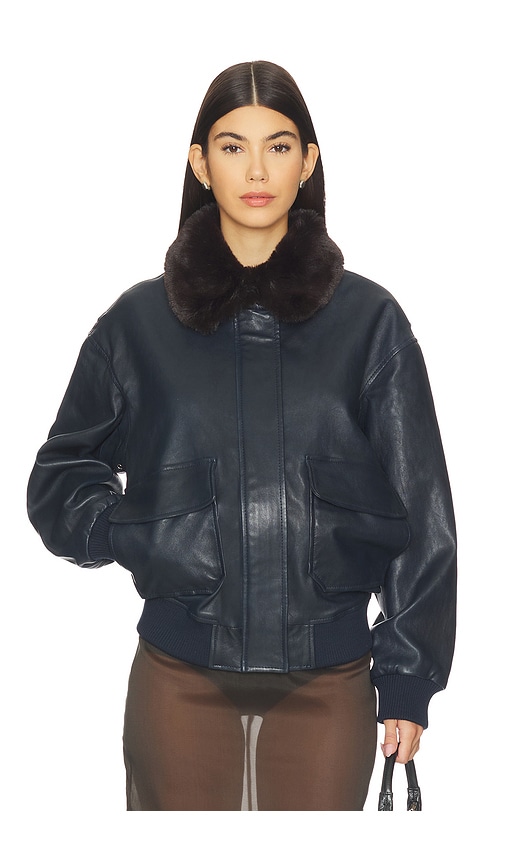 SPRWMN Vintage Aviator Jacket in Midnight