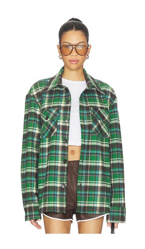 SPRWMN Shacket in Green Plaid