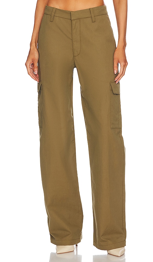 Sprwmn Baggy Lowrise Cargo Pant In Moss