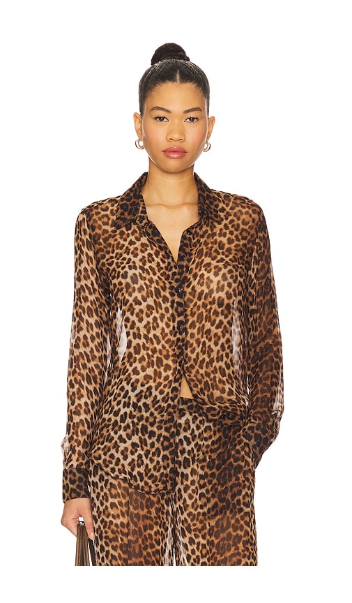 Fitted Button Up in Brown. - size XS (also in M, S)