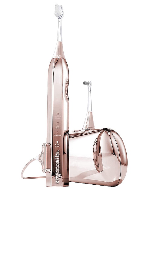 Supersmile Zina45 Sonic Pulse Toothbrush In Chrome Rose Gold.