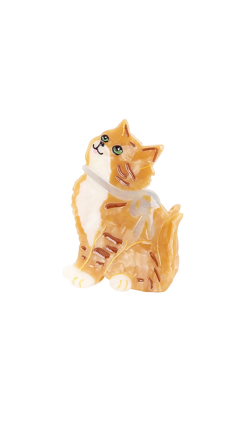 Solar Eclipse Hand-painted Kyoto Kitten Claw Hair Clip In N,a