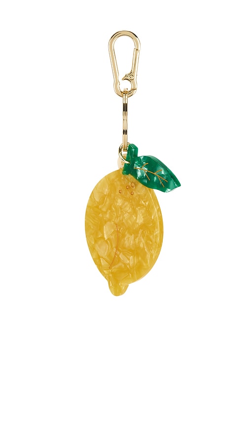  Solar Eclipse Hand-painted Bag Charm In Yellow. 