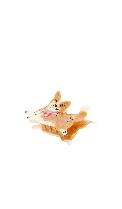 Solar Eclipse Hand-painted Corgi Claw Hair Clip In N,a