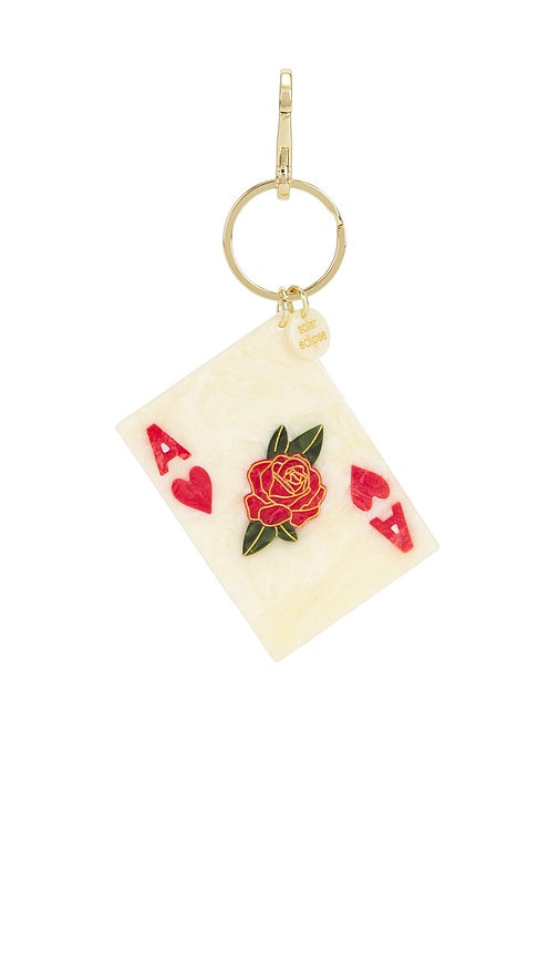 Solar Eclipse Hand-painted Ace Of Hearts Bag Charm + Keychain